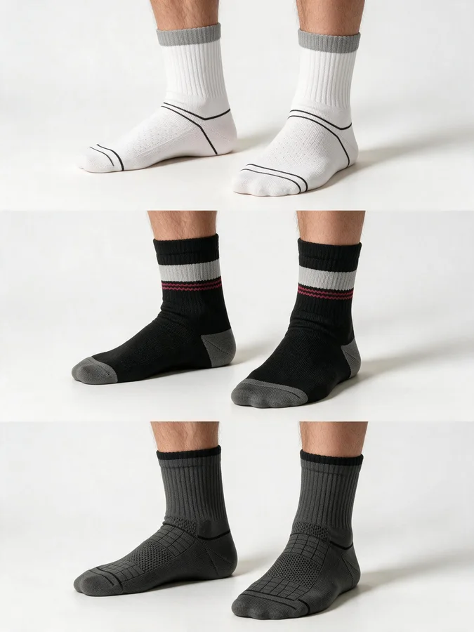 TRIO MEDIAS HOMBRE TOBILLERA MH005